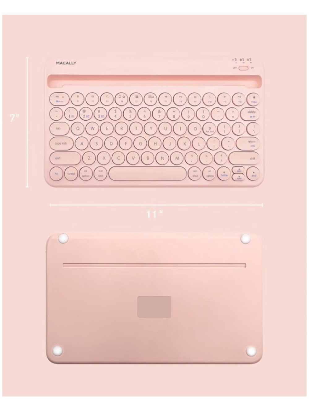 Pink Tablet Keyboard - Compatible Wireless Bluetooth Keyboard - Picture 5 of 8